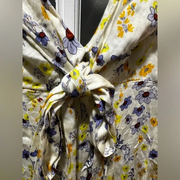 NWT Free People It Takes Two Wrap Dress in Ivory Combo - Picture 7 of 15